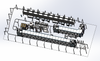 High Efficiency Automatic Powder Coating Line for Btach Large Output