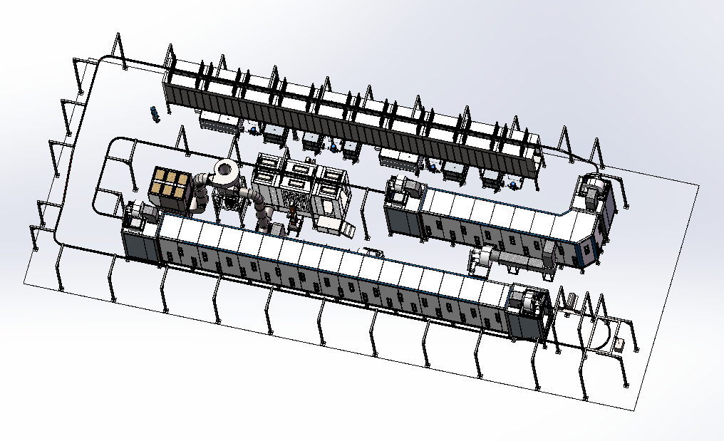 High Efficiency Automatic Powder Coating Line for Btach Large Output