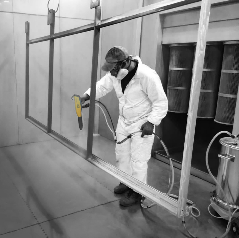 Manual Compact Powder Coating Line for Big Metal Frame