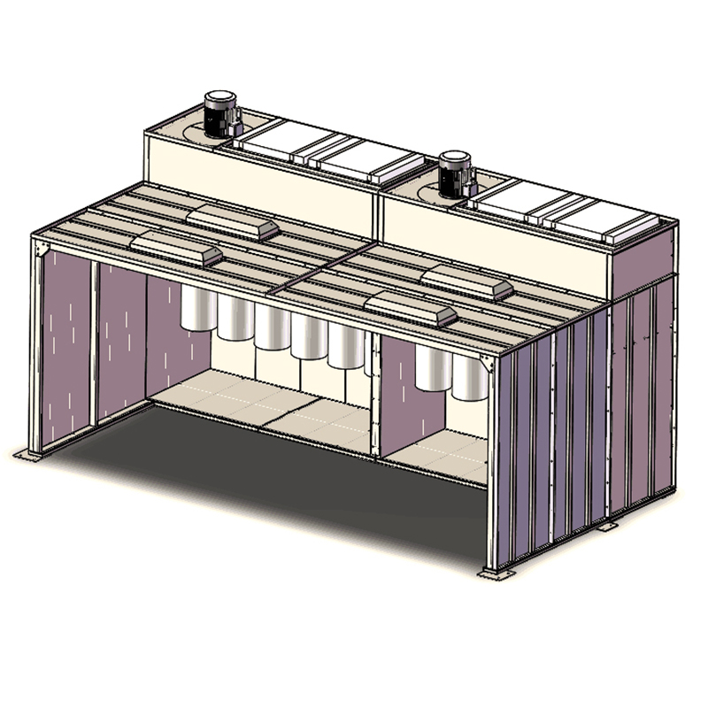 Walk-in Powder Coating Booth for Large Workparts