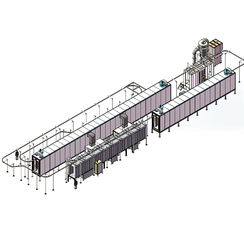 Complete Full Automatic Powder Coating Line Include Pretreatment for High Efficiency 