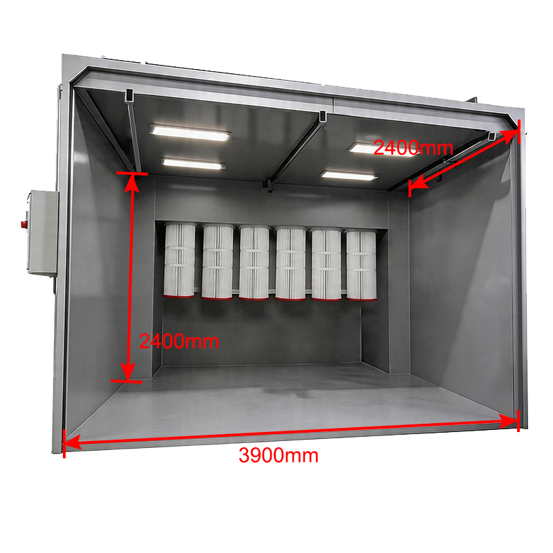 COLO-3924 Walk in Powder Coating Spray Booth for Large Workparts