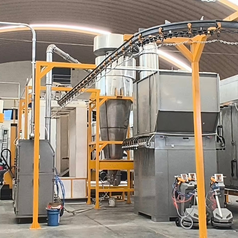 High Efficiency Automatic Powder Coating Line for Btach Large Output