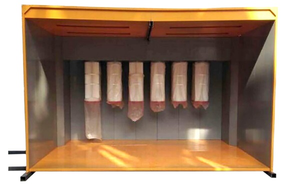 large powder coating booth