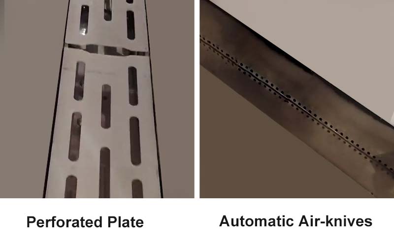 How does the air-knives work?