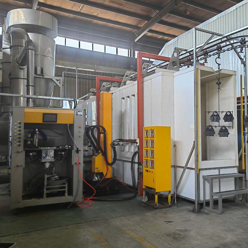 Anti-Static Automatic Powder Coating Spray Booth with Cyclone Recovery