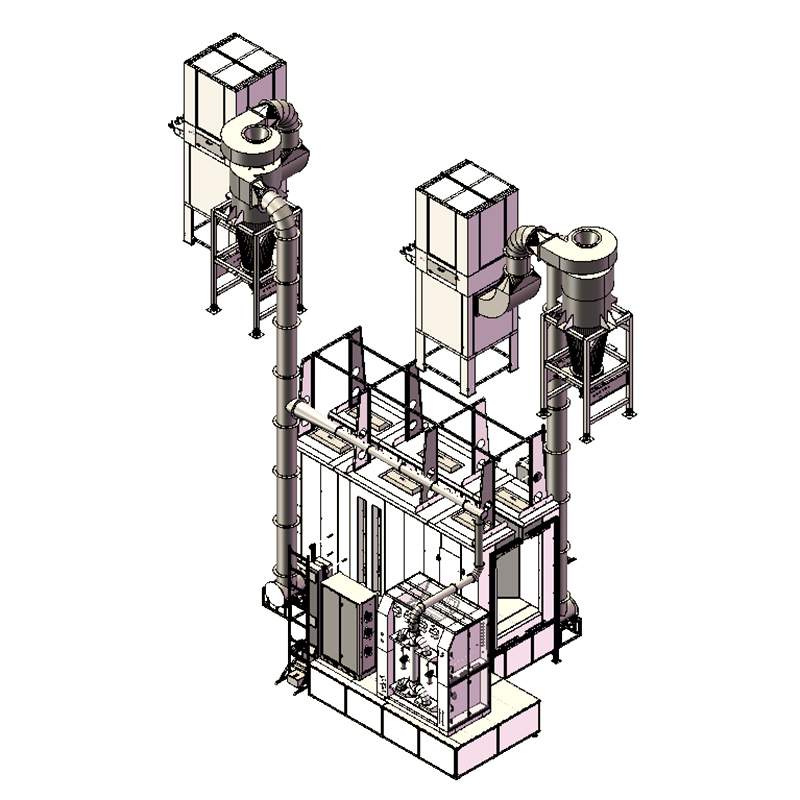 Automatic Powder Coating Spray Booth with Double Recovery for High Efficiency