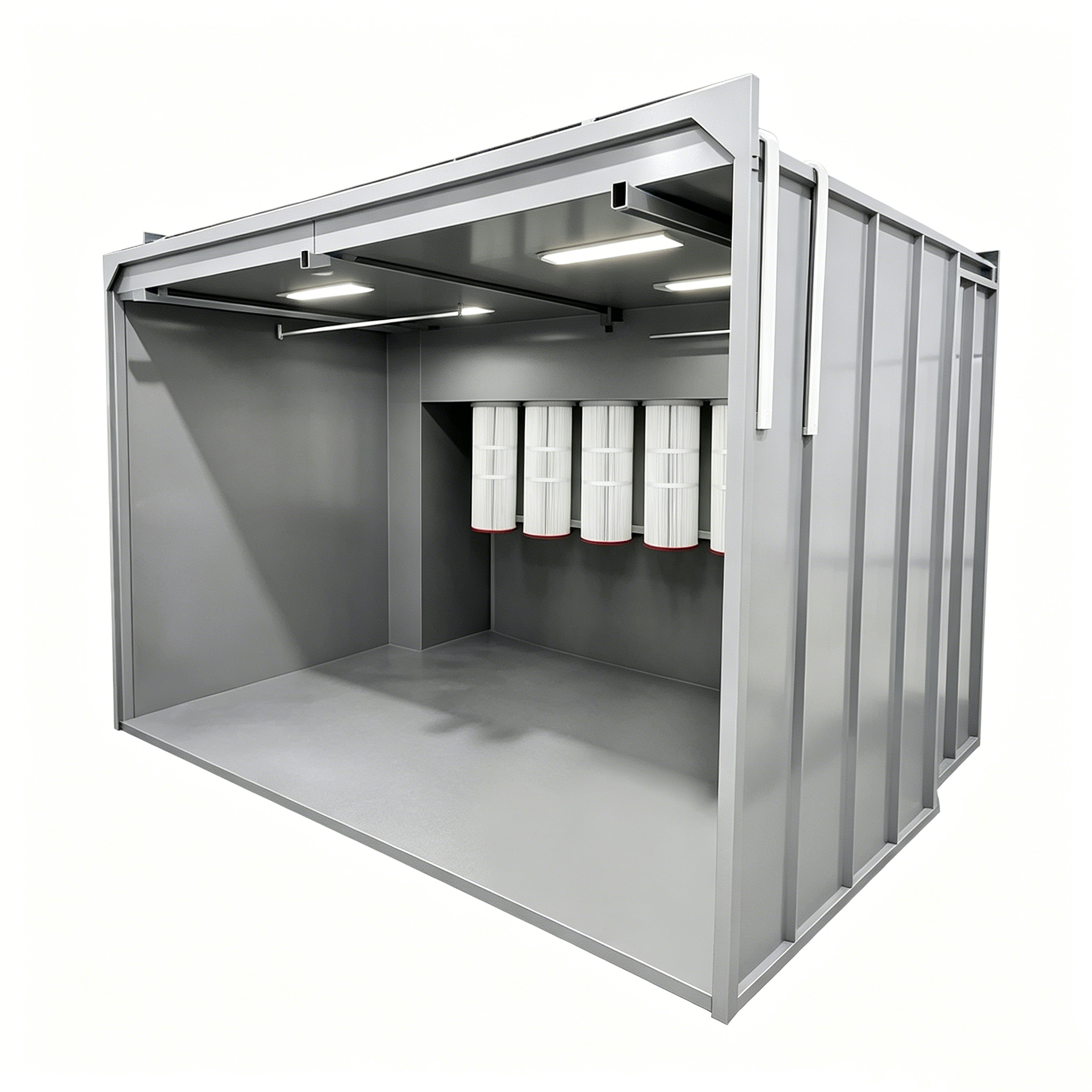 COLO-3924 Walk in Powder Coating Spray Booth for Large Workparts