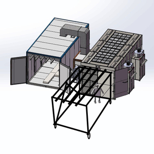 Manual Walk-in Powder Coating Line with Overhead Track for Space Saving