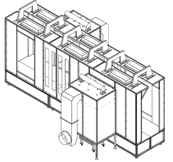 Conveyor Powder Coating Booth