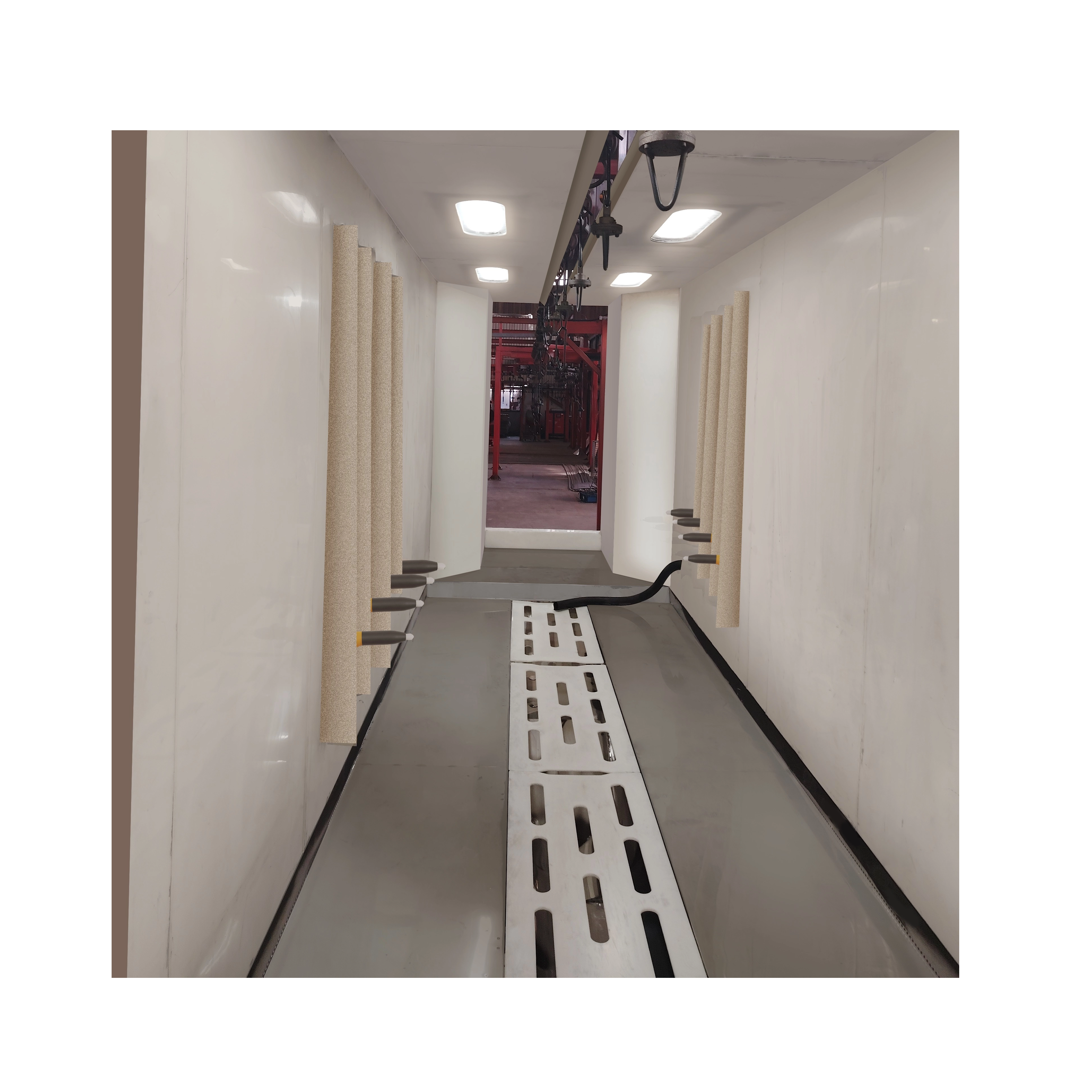 Self-cleaning Booth Floor